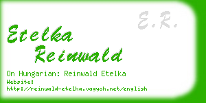 etelka reinwald business card